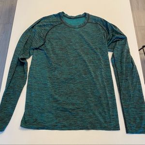Lululemon - Teal/Black Long Sleeve Shirt - Small